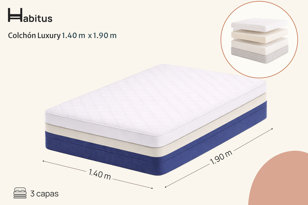 Colchón Habitus Luxury 1.40 × 1.90 m
