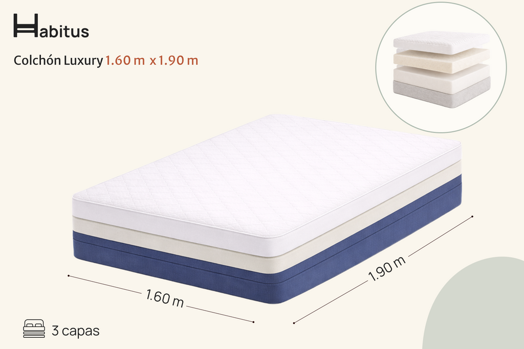 Colchón Habitus Luxury 1.60 × 1.90 m