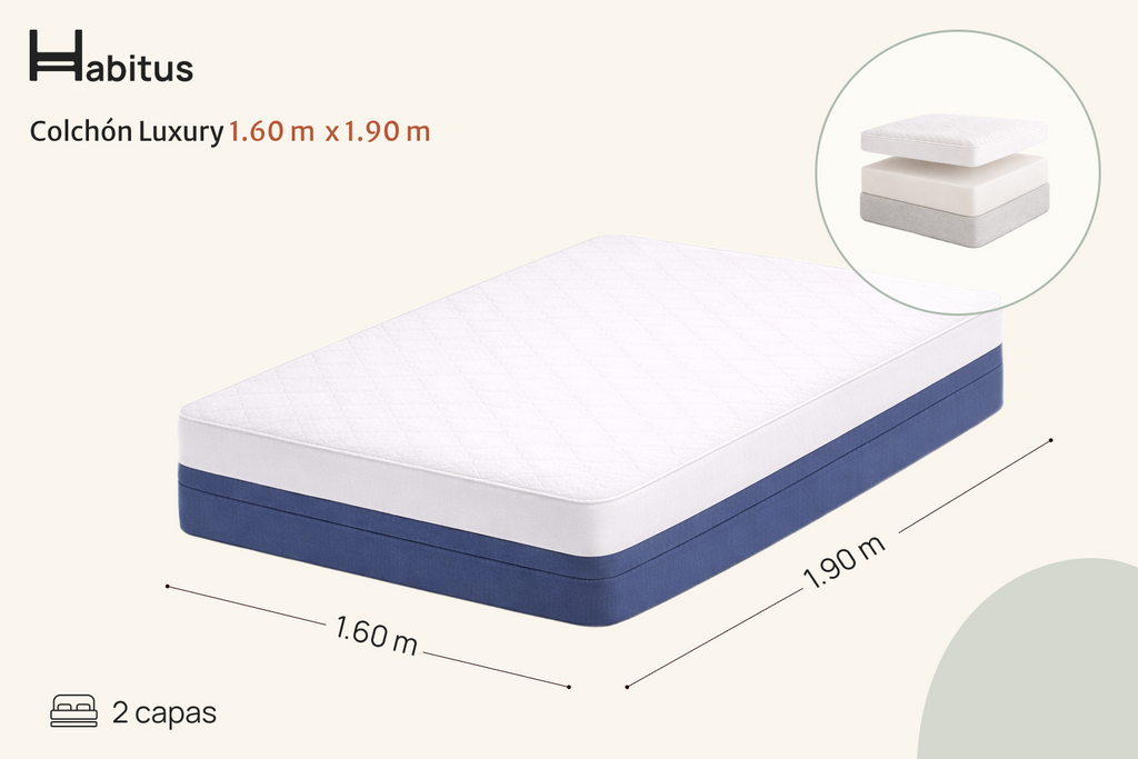 Colchón Habitus Sencillo 1.60 × 1.90 m